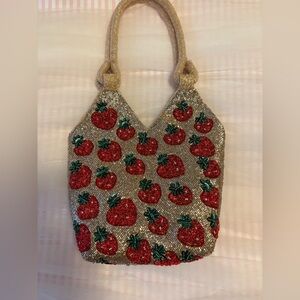 Strawberry Beaded Bag